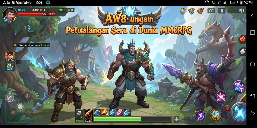 Screenshot AW8 menampilkan aksi seru dalam petualangan MMORPG.