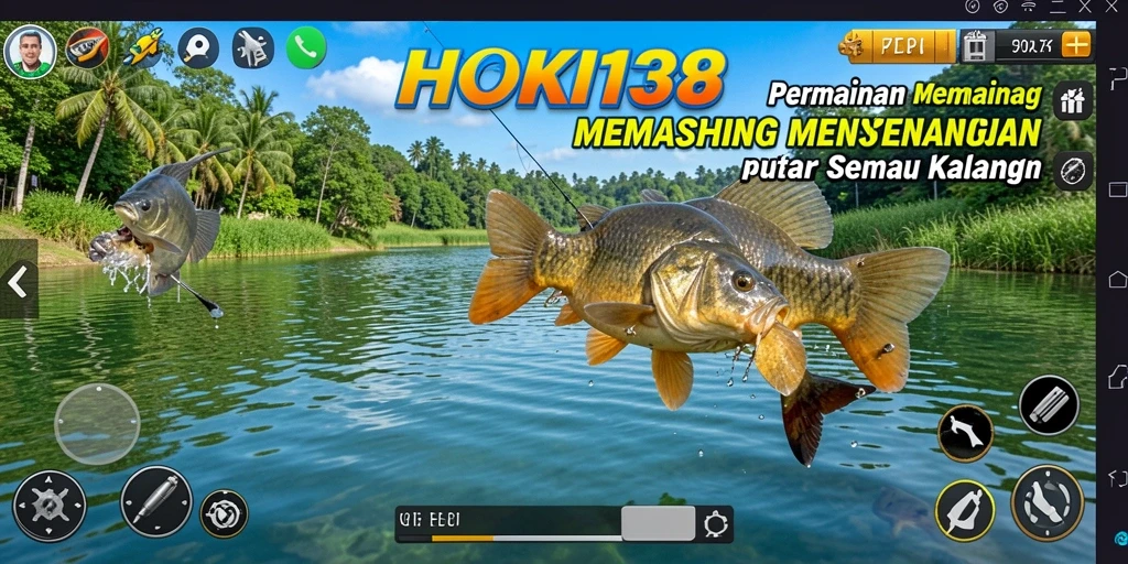 Tampilan gameplay HOKI138 dengan aksi memancing yang mendebarkan.