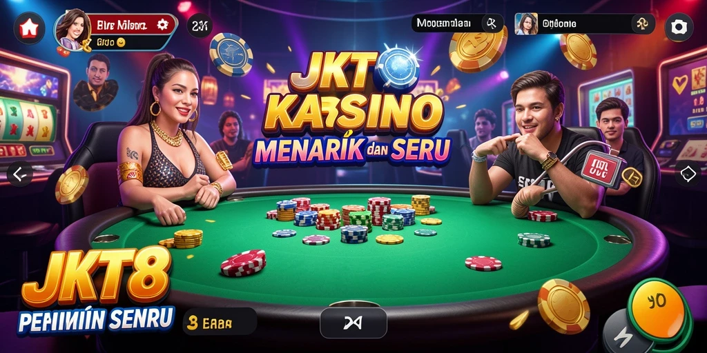 Tampilan screenshot JKT8 menampilkan gameplay Kasino yang seru dan menarik.