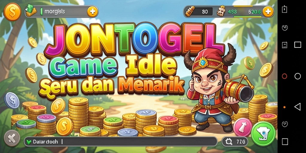 Screenshot gameplay JONITOGEL menampilkan aktivitas Idle yang dinamis.