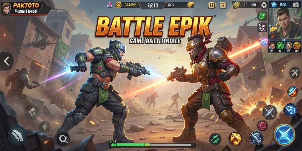 Gameplay PAKTOTO yang intens dan mendebarkan saat pertarungan Battle Royale.
