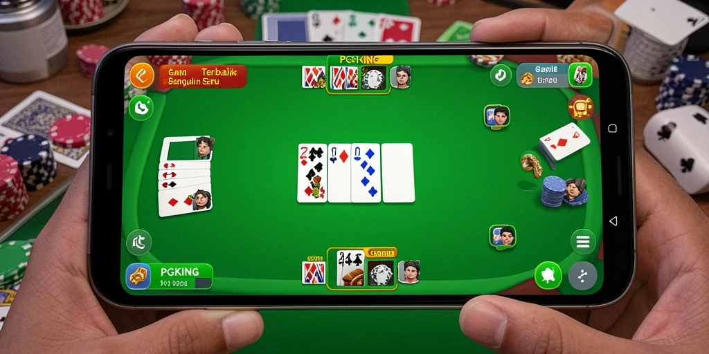 Tampilan screenshot PGKING yang menunjukkan gameplay Gaple seru.