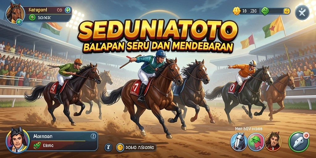 Gameplay SEDUNIATOTO menampilkan balapan yang menegangkan dan grafis luar biasa.